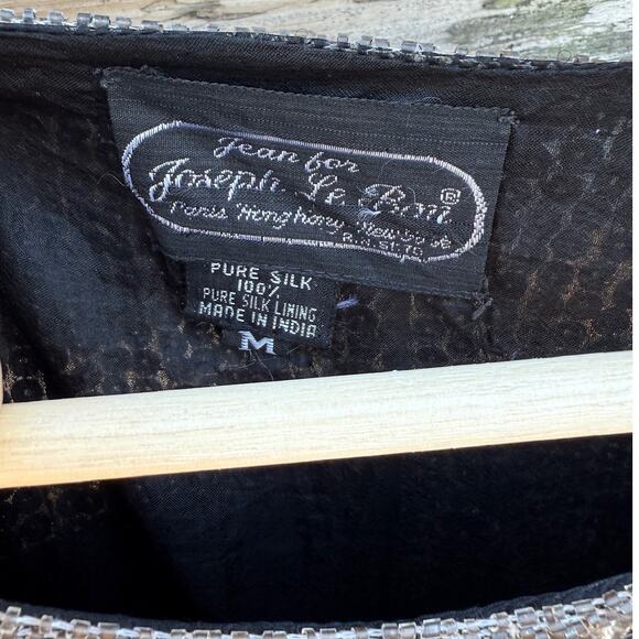 Vintage Sequins Jean for Joseph Le Bon Black Silver Women's Medium - Picture 4 of 6